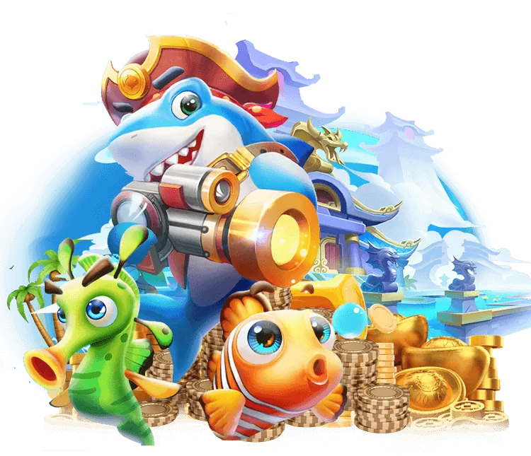 Hình ảnh cận cảnh đồ họa 3D sống động của một con cá rồng vàng lớn trong game bắn cá, hiệu ứng ánh sáng và nước chân thực, thể hiện chất lượng hình ảnh cao của go789 info.
